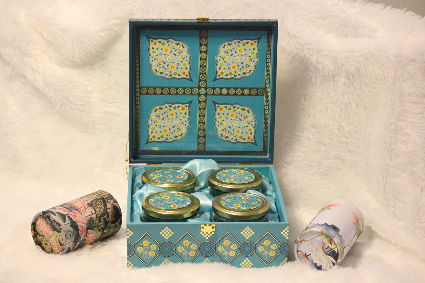 Royal Mughal-Inspired Gourmet Gift Box – 4 Jar Luxury Hamper Set